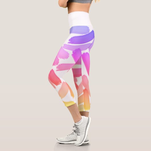 Leggings d'Art Capri Abstrait (Gauche)