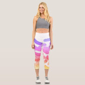 Leggings d'Art Capri Abstrait (Recto)