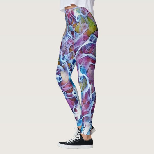 Leggings d'art coloré Abstraits (Gauche)