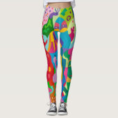 Leggings d'art coloré pour femmes (Devant)