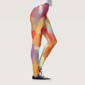 Leggings d'art colorés géométriques et courbes (Droite)