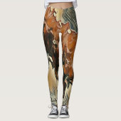 Leggings d'art de l'arbre rose (Devant)