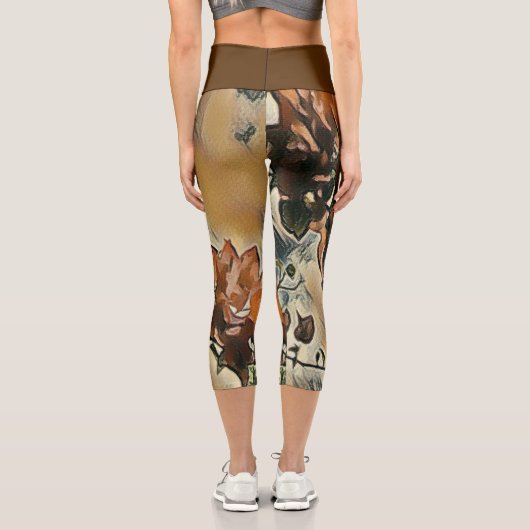 Leggings d'art de l'arbre rose (Verso)