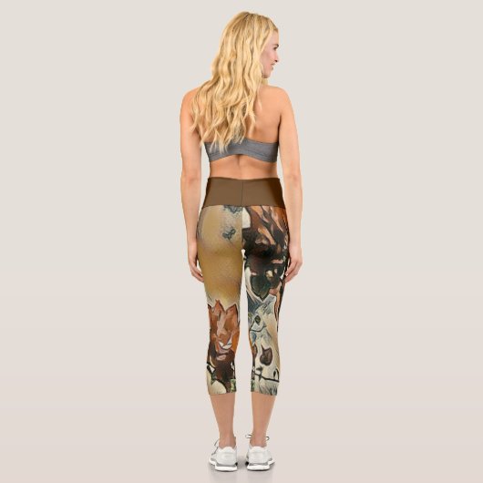 Leggings d'art de l'arbre rose (Verso)
