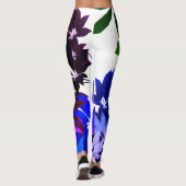 Leggings d'art de Leaes tropicaux (Dos)