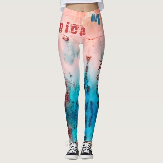 Leggings d'art de nom personnalisé (Devant)