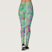 Leggings d'art de pré fleuri sauvage rose (Dos)