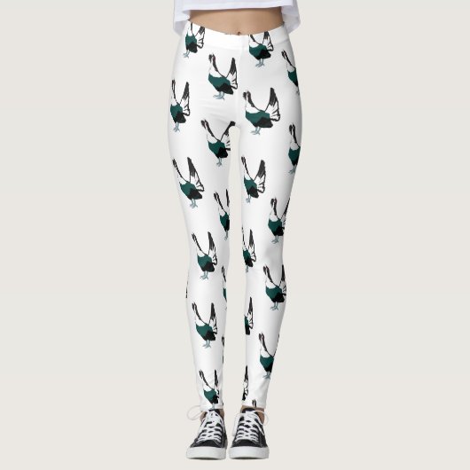 Leggings d'art d'oiseau capercaillie (Devant)