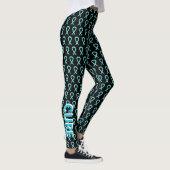 Leggings d'art du ruban de sensibilisation au canc (Droite)