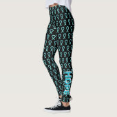 Leggings d'art du ruban de sensibilisation au canc (Gauche)
