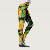 Leggings d'art floral jaune or (Droite)