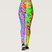 Leggings d'art fractal multicolores (Dos)