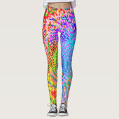 Leggings d'art fractal multicolores (Devant)