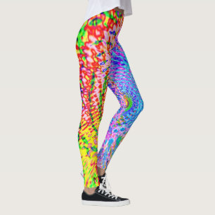 Leggings d'art fractal multicolores