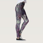 Leggings d'art funky de prune (Droite)