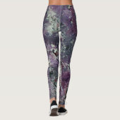 Leggings d'art funky de prune (Dos)