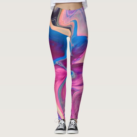 Leggings d'art rose (Devant)