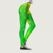Leggings D'Art Vert Et Jaune (Droite)