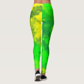Leggings D'Art Vert Et Jaune (Dos)