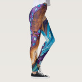 Leggings d'art violet turquoise (Droite)