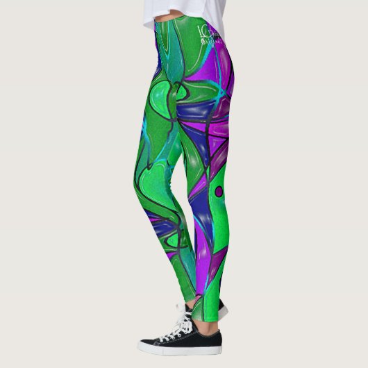 Leggings d'aubergines et de chaux (Gauche)