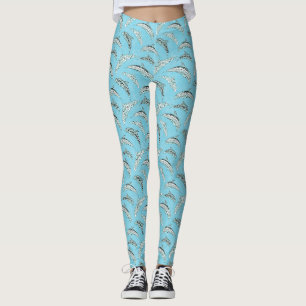 Leggings Dauphins tribaux Hawaïens clairs
