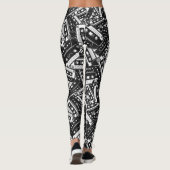 Leggings de bande de cassettes rétro (Dos)
