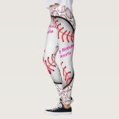 Leggings de baseball pour anniversaire avec cupcak (Gauche)