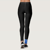 Leggings de basket-ball bleu et blanc (Dos)