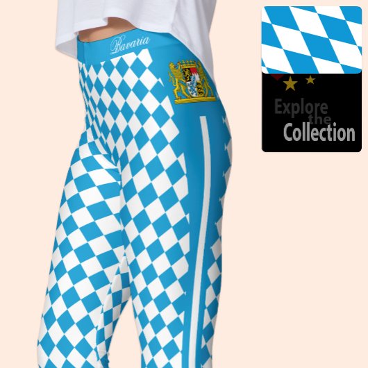 leggings de Bavière, mode premium, Drapeau bavaroi