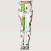 Leggings de cactus d'oiseaux (Devant)