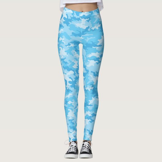 Leggings de Camo Bleu Bébé (Devant)