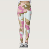 Leggings De Camo Rose Et Khaki (Devant)