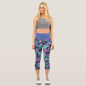 Leggings de Camo Vert Bleu Capri (Recto)