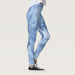 Leggings de camouflage en Reptile Bleu
