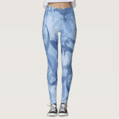 Leggings de camouflage en Reptile Bleu (Devant)
