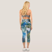 leggings de capri à haute coupe de tourbillon bleu (Verso)