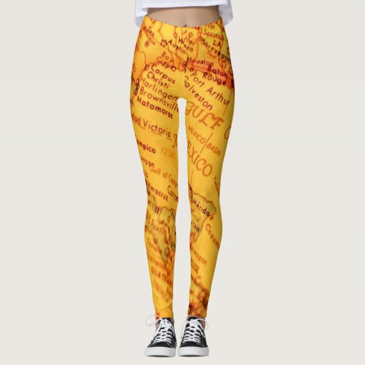 Leggings de carte vintage (Devant)
