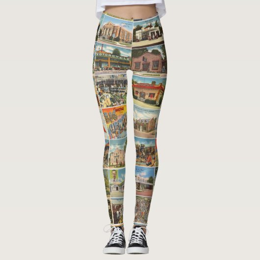 Leggings de cartes postales Texas (Devant)