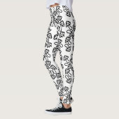 Leggings de champignons noirs et blancs (Gauche)