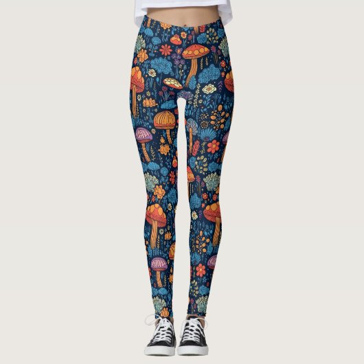 Leggings de champignons Super psychadéliques des a (Devant)