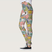 Leggings de chats spatiaux cool (Gauche)