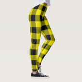 Leggings de chèques noirs et jaunes (Droite)