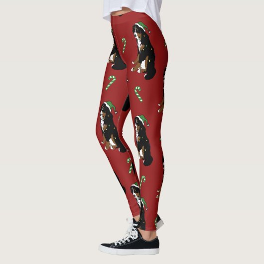 Leggings de chiens de montagne bernois de Noël (Gauche)