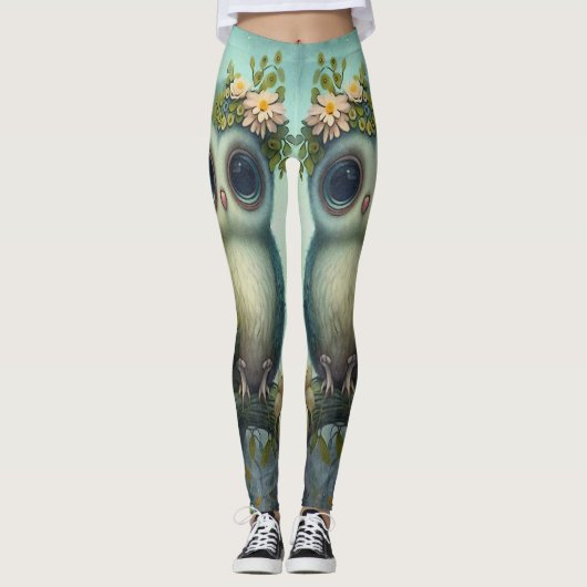Leggings de chouette de bébé - mignonne (Devant)