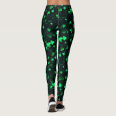 Leggings de Clovers verts avec logo blanc B&BE (Dos)