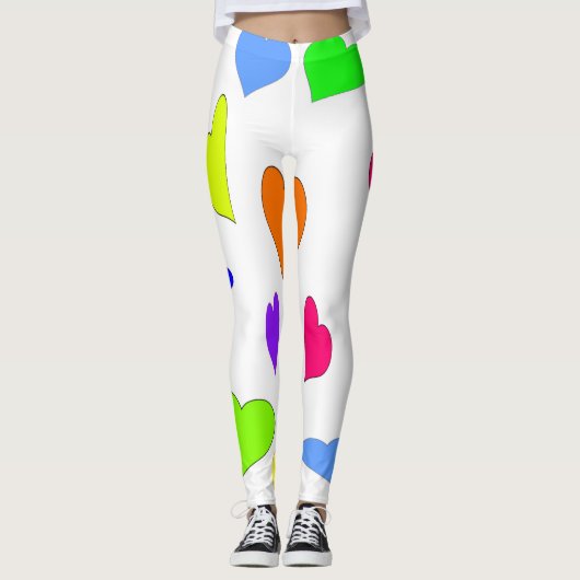 Leggings de coeur coloré (Devant)