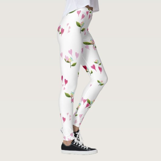 Leggings de coeur et de fleurs (Droite)