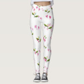 Leggings de coeur et de fleurs (Devant)