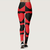 leggings de coeur noir et rouge (Dos)